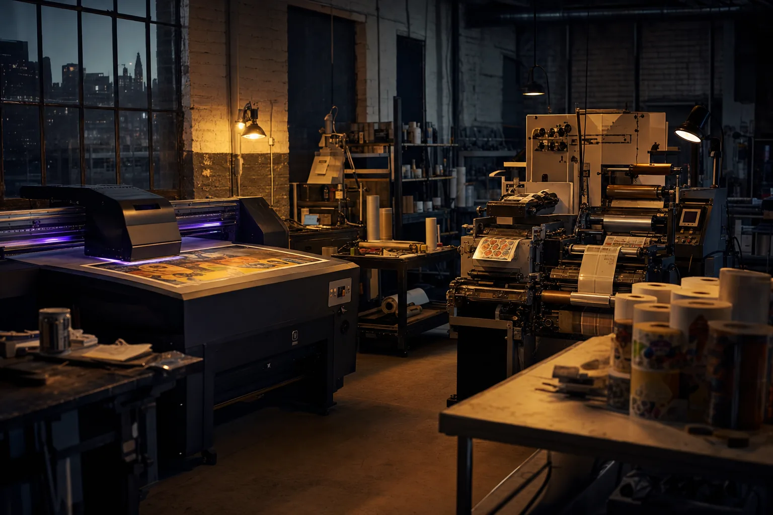 Inside the print studio in Detroit, Michigan